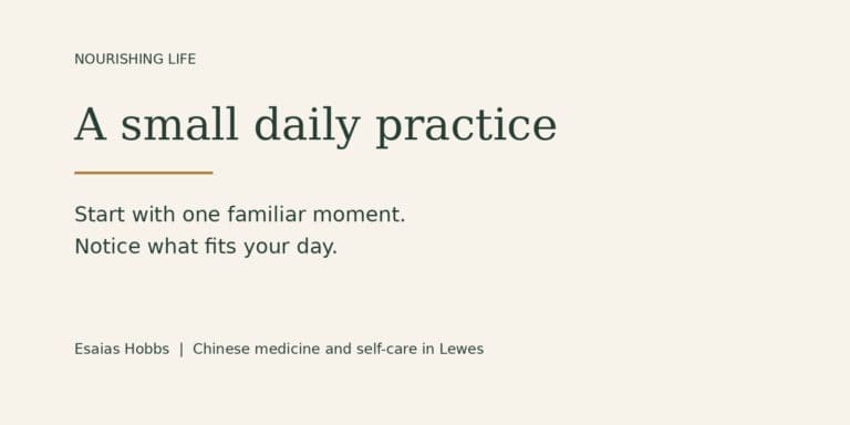 A small daily practice: start with one familiar moment and notice what fits your day.